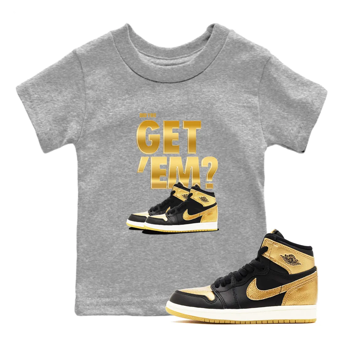 - Black Kids Jordan SNRT On-sale You Did Sneaker Metallic 'Em Get Air Tees Clear guidance Gold 1