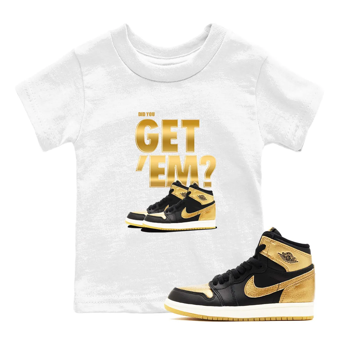 - Black Kids Jordan SNRT On-sale You Did Sneaker Metallic 'Em Get Air Tees Clear guidance Gold 1
