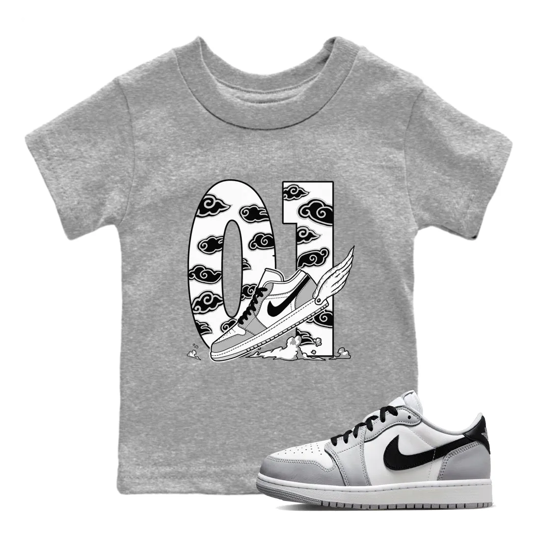 - Minimalistic Sneaker To Jordan Air Tees Wolf Fly Clouds Great value Kids SNRT 1 Grey The