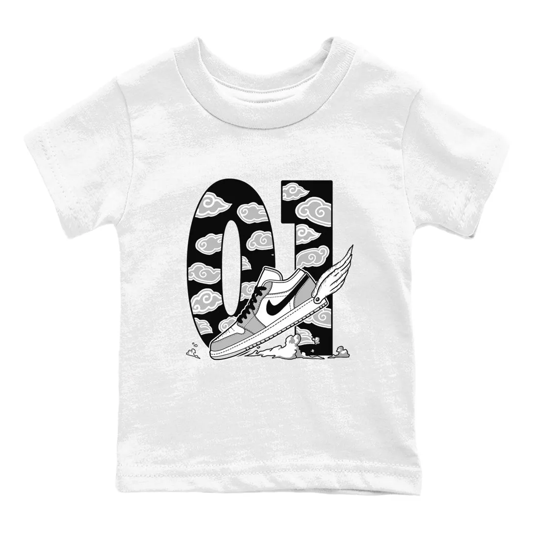 - Minimalistic Sneaker To Jordan Air Tees Wolf Fly Clouds Great value Kids SNRT 1 Grey The
