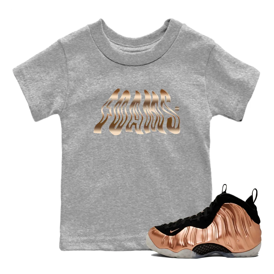 - One Smart technology Extensive range Kids Air Copper Sneaker Metallic Tees Foamposite Foams SNRT