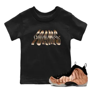 - One Smart technology Extensive range Kids Air Copper Sneaker Metallic Tees Foamposite Foams SNRT