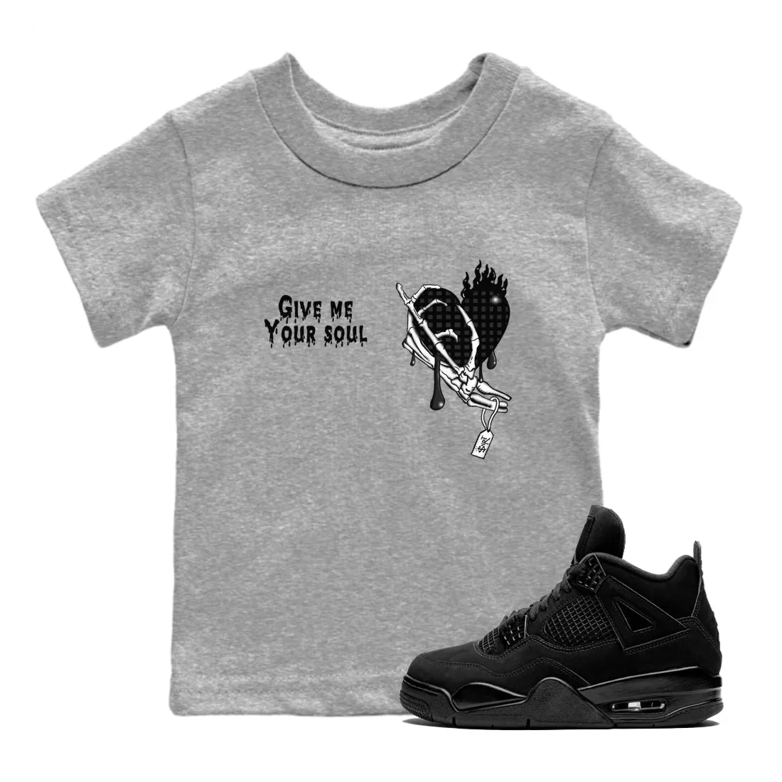 - Premium SNRT Jordan Cat Soul Your Supportive team Me 4 Air Kids Tees Sneaker Give Black