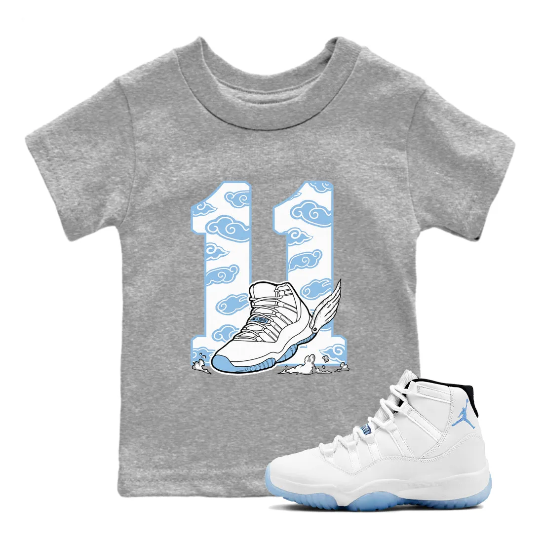 - The To Kids Top-selling Blue SNRT Jordan Air Legend 11 Best value Fly Clouds Sneaker Tees