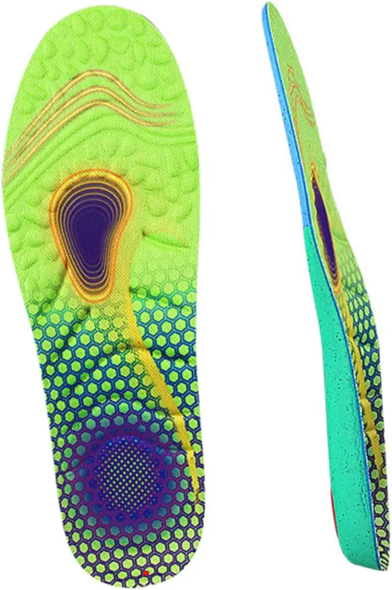 1Pair Breathable Shock Absorbing Shoe Insoles Elastic Sports Shoe Pads with Massage Points for Men and Women Comfortable Sweat Absorbing Inserts for Everyday Use