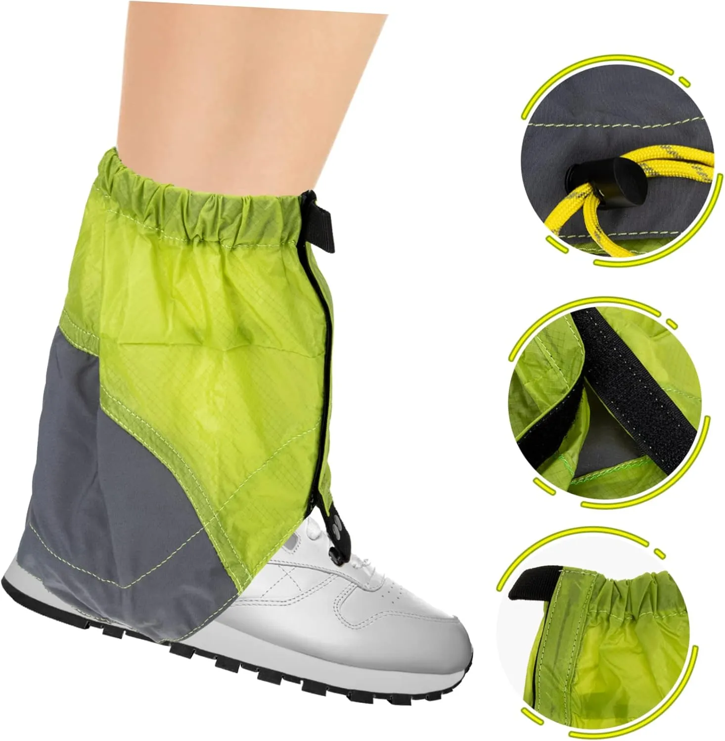 2 Pairs Snow Boots Leggings Shoe Covers Hiking Foot Covers Low Gaiters Waterproof Gaiters Hiking Gaiters