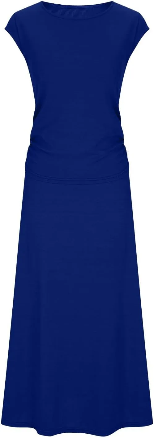 2 Piece Skirt Sets For Women Summer 2024 Sexy Elegant High Waisted Long Flowy Skirt Outfits Vacation Matching Set