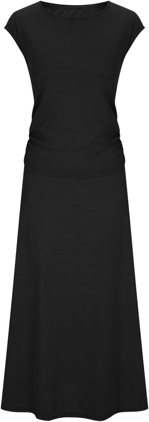 2 Piece Skirt Sets For Women Summer 2024 Sexy Elegant High Waisted Long Flowy Skirt Outfits Vacation Matching Set