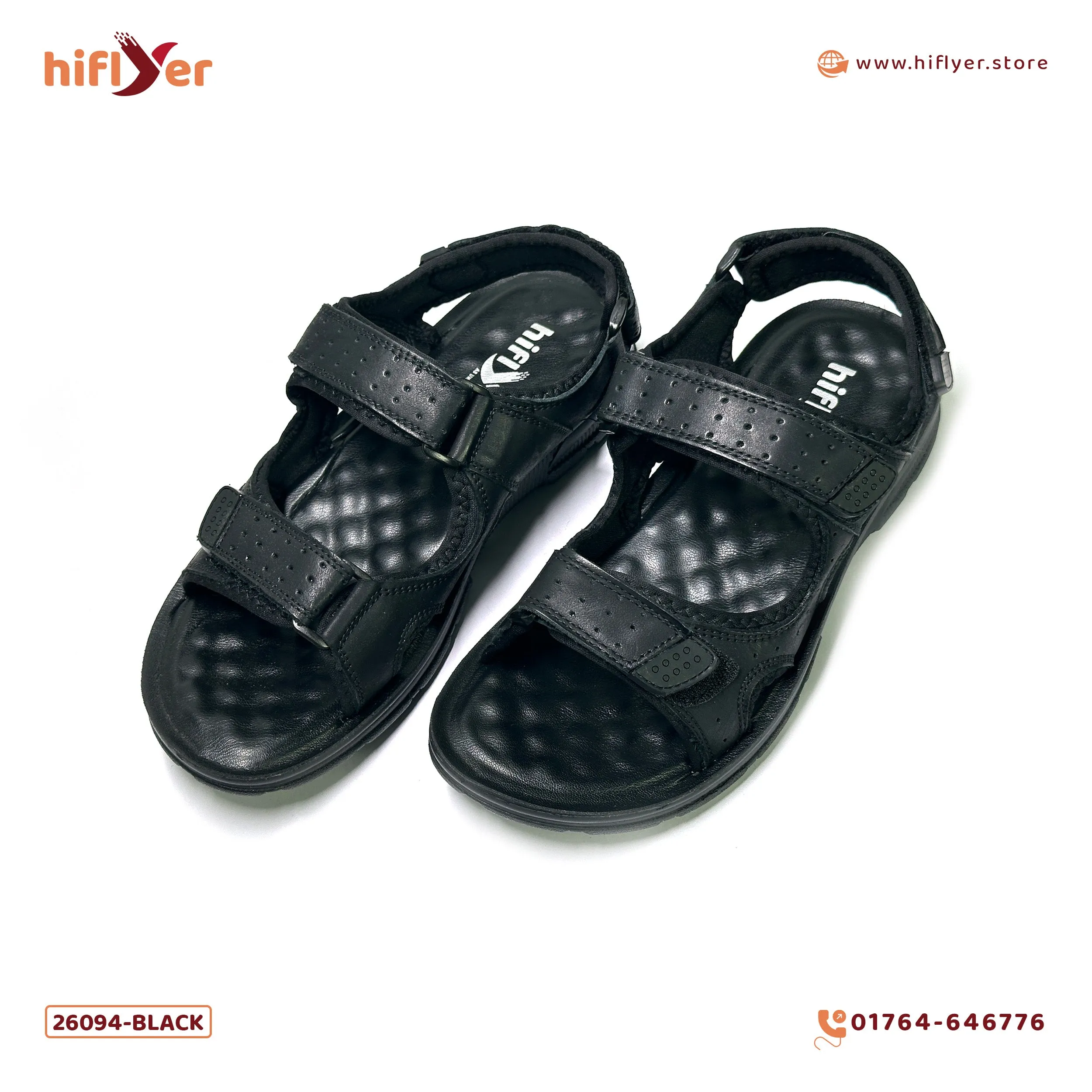 26094-BLACK Premium High-Quality Men's sandal