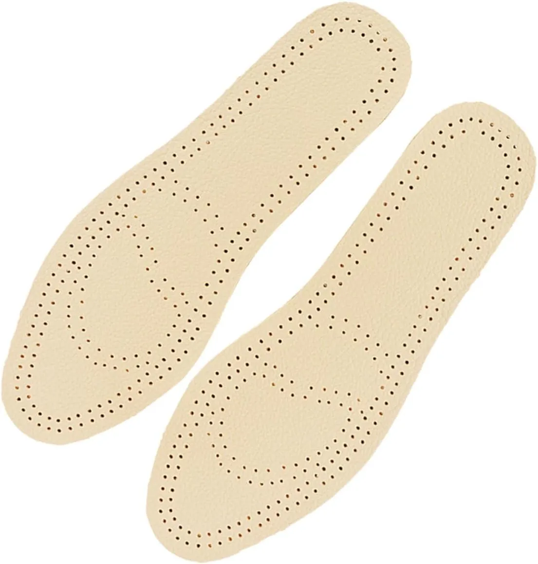 2Pairs Cowhide Sports Insoles Breathable Leather Shoe Pads for Enhanced Comfort and Reduced Foot Fatigue