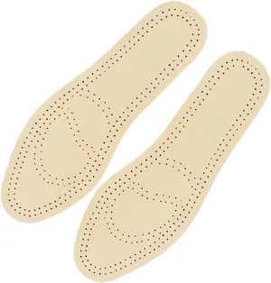 2Pairs Cowhide Sports Insoles Breathable Leather Shoe Pads for Enhanced Comfort and Reduced Foot Fatigue