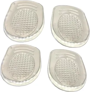 4Pairs Comfortable Silicone Heel Pads Half Insoles for Men and Women Shock Absorbing Foot Cushions for Daily Use and Travel
