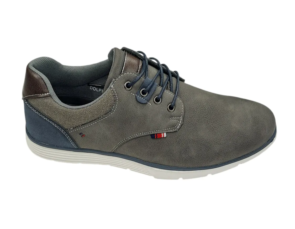 6th Sense Dolphin Casual Laced Shoe - Grey