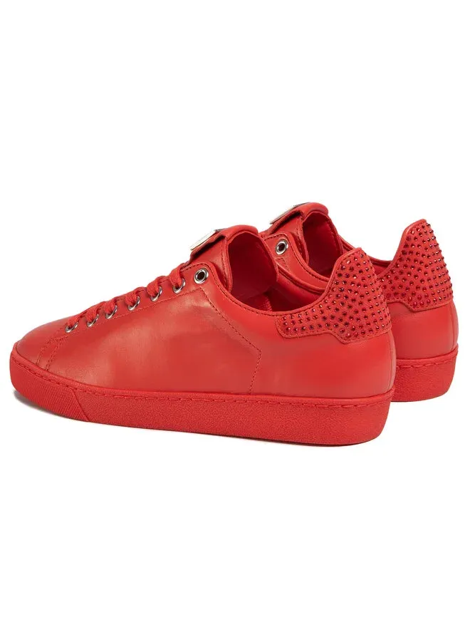 '9-100350-4000' women's sneaker with Swarovski crystals - Red