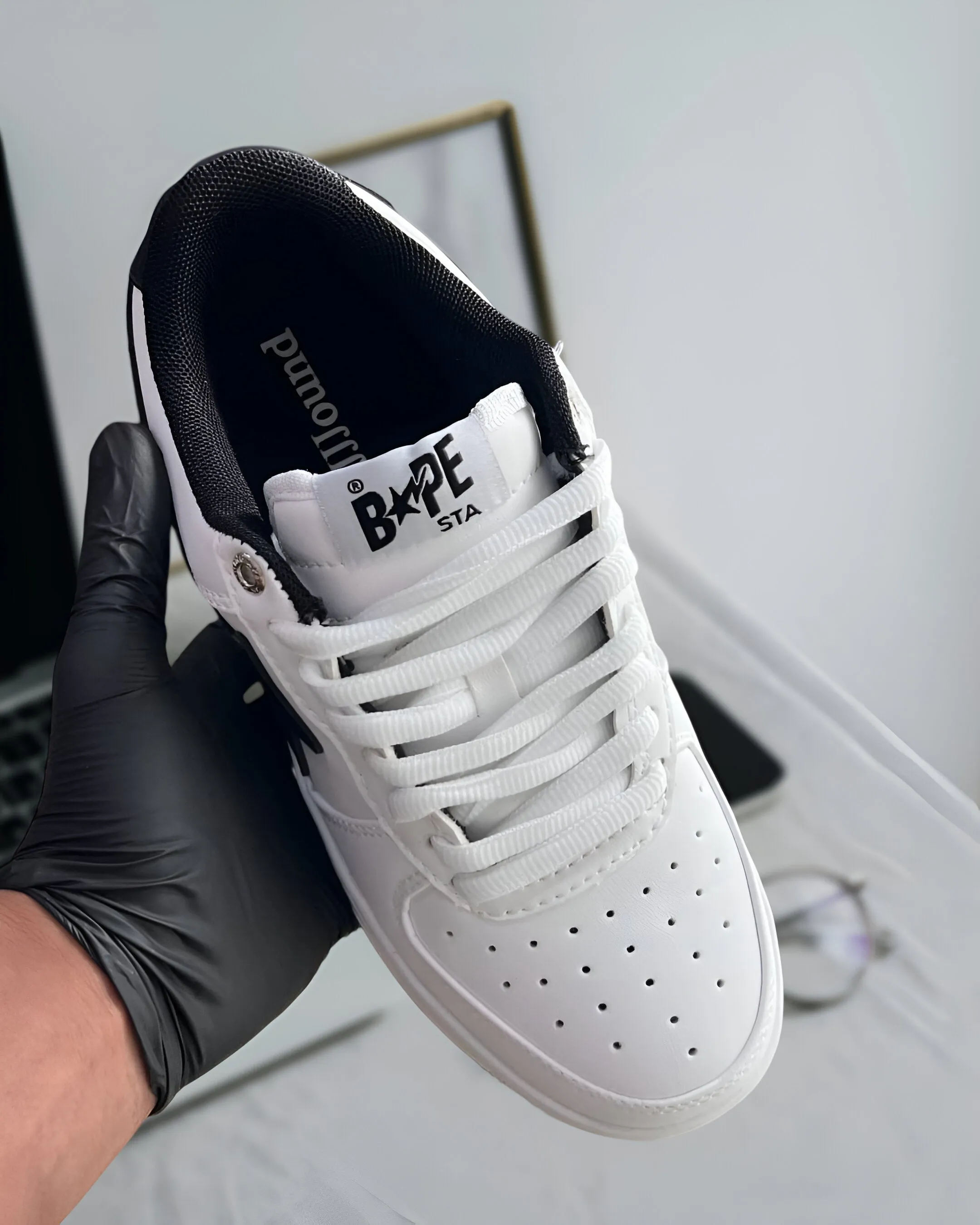 A BATHING NAVY BAPE APE STAJJJJOUND WHITE Cost-effective Don't miss it