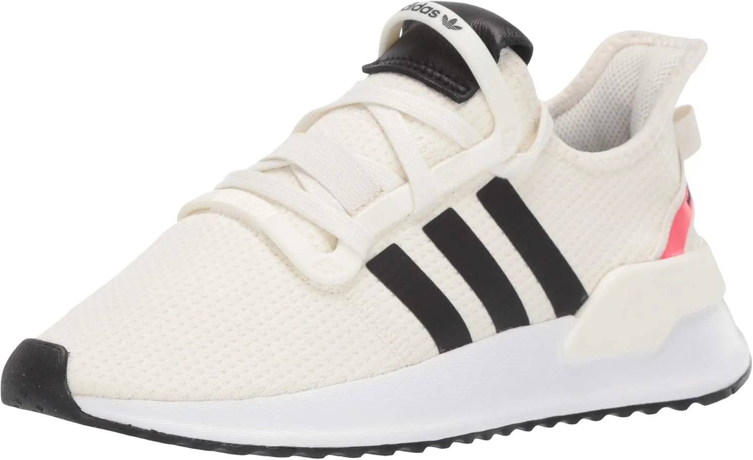 adidas Originals mens U_path Run Sneaker, Off White/Core Black/Shock Red, 8.5 US