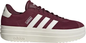 adidas Women's VL Court Sneaker, Maroon/White/Off-White, 8.5