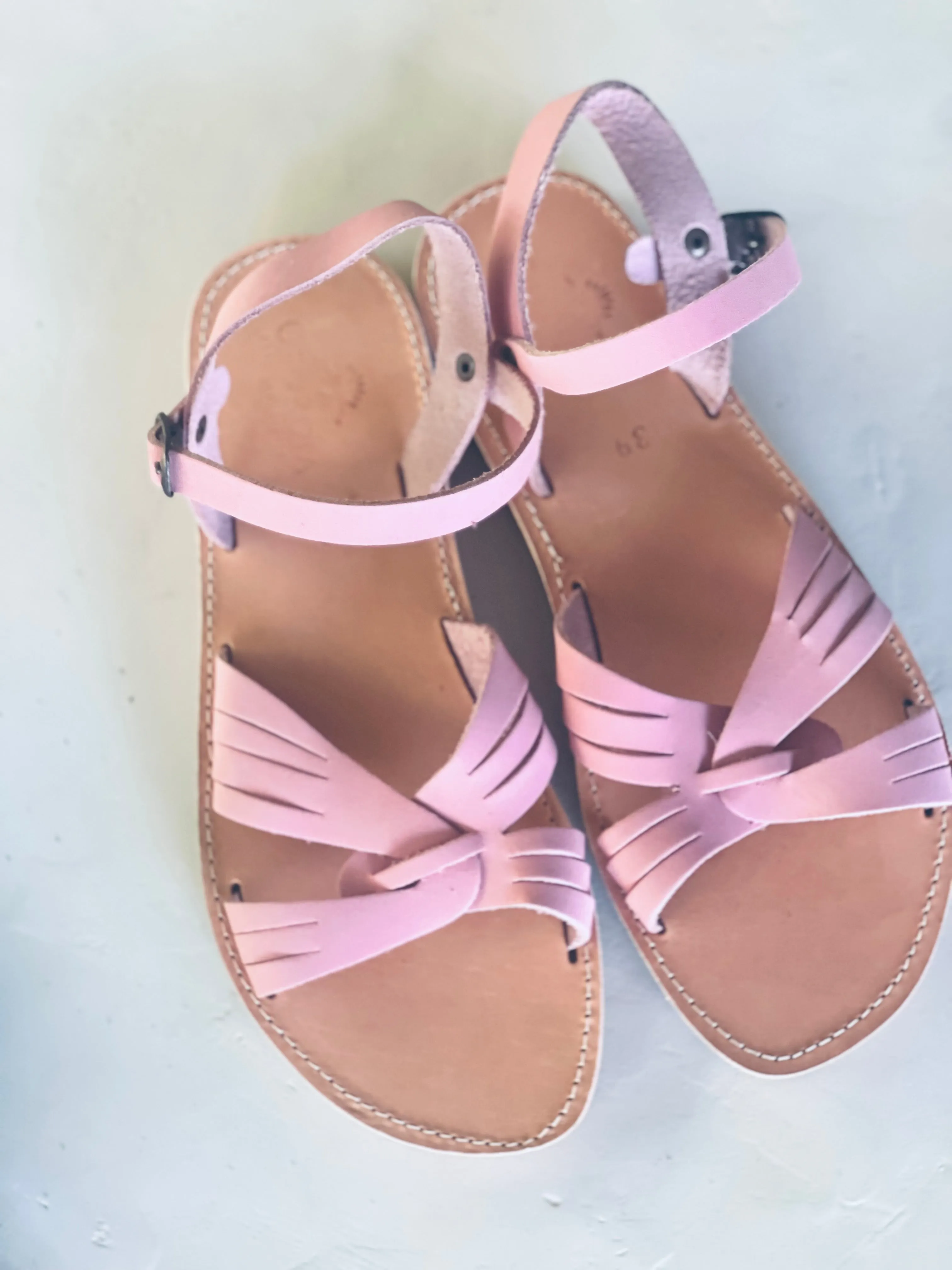 Agna Sandal- Pink Suede