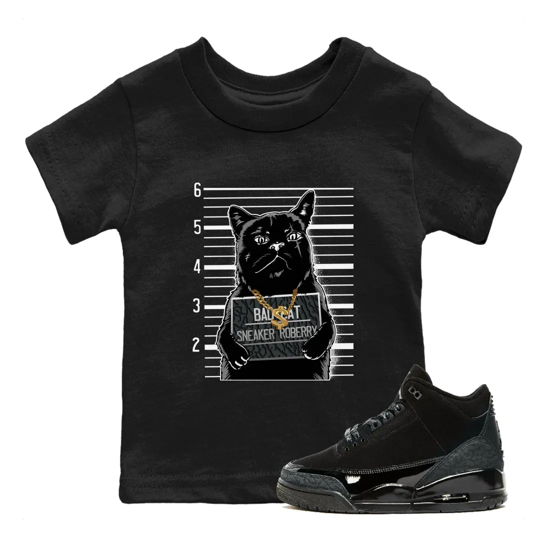 Air Bad Competitive Cat Cat Black Tees 3 Kids Jordan Sneaker SNRT Priority shipping -