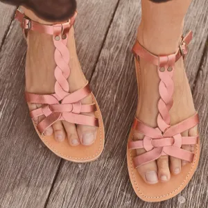 Alaia Sandal- Metallic Rose