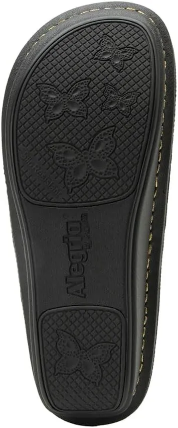 Alegria Womens Kennedi - Leather Thong Adjustable Slide Sandal - Timeless Comfort, Arch Support and Stylish Women's Shoe for Everyday Elegance and Slip-Resistant - Nursing and Healthcare Professionals