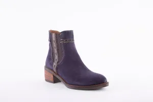 ALPE - 4391 MEDIUM HEEL ANKLE BOOT - NAVY SUEDE