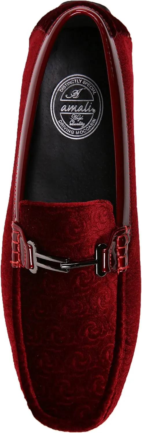 Amali The Original Men's Velvet Loafer Smoking Slippers in Paisley and Solid Designs Styles Roberto Piero