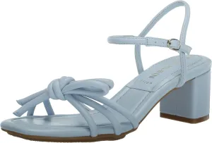 Anne Klein Womens Keilly Faux Leather Ankle Strap Block Heel
