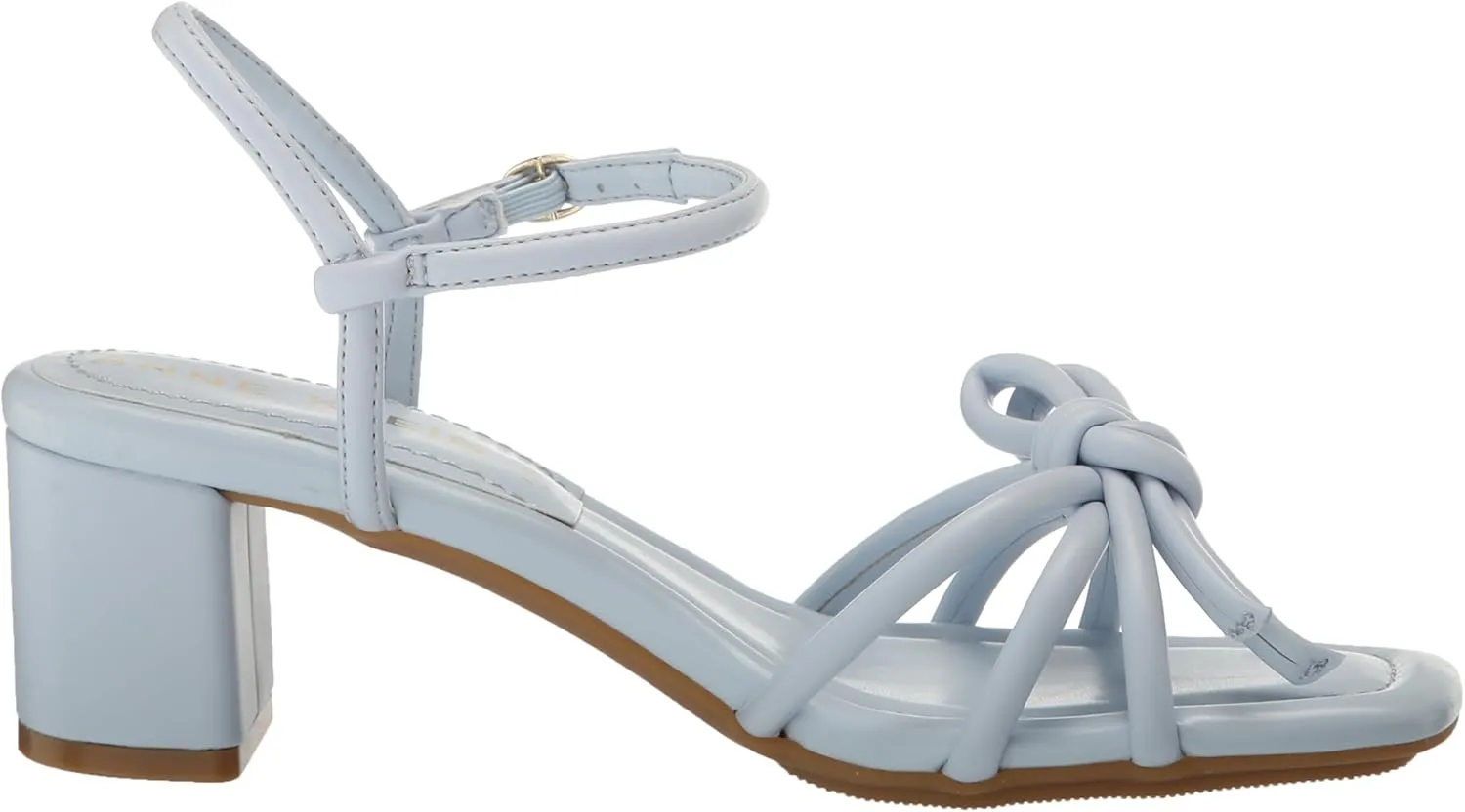 Anne Klein Womens Keilly Faux Leather Ankle Strap Block Heel