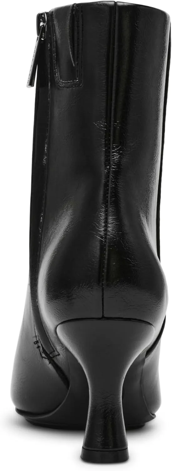 Anne Klein Womens Pablo Faux Leather Heeled Booties