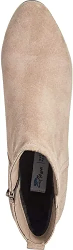 Aqua College Womens Isla Suede Block Heel Ankle Boots Taupe 11 Medium (B,M)