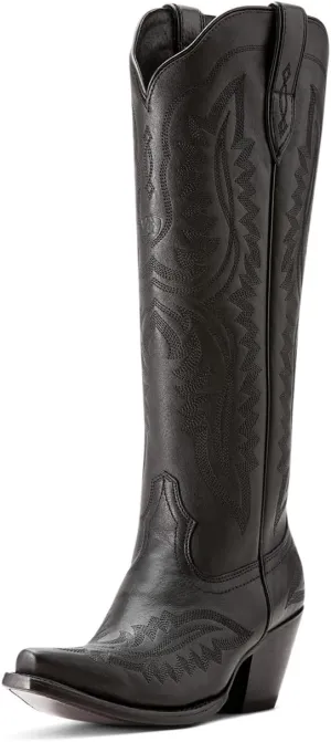 ARIAT Womens Casanova Tall Embroidered Snip Toe Zippered Casual Boots Knee High Mid Heel 2-3" - Pink
