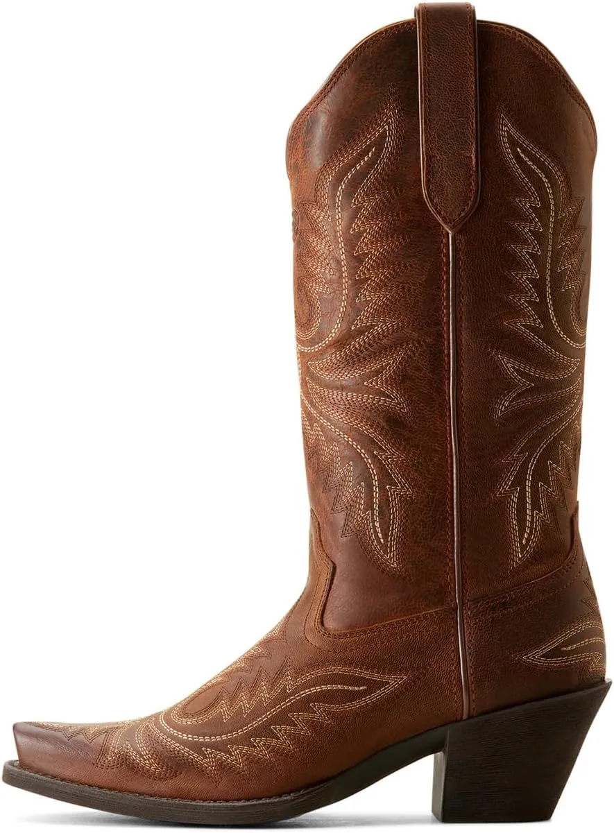 ARIAT Women`s Rafter Tan Vamp and 12In Top Round Up Boot