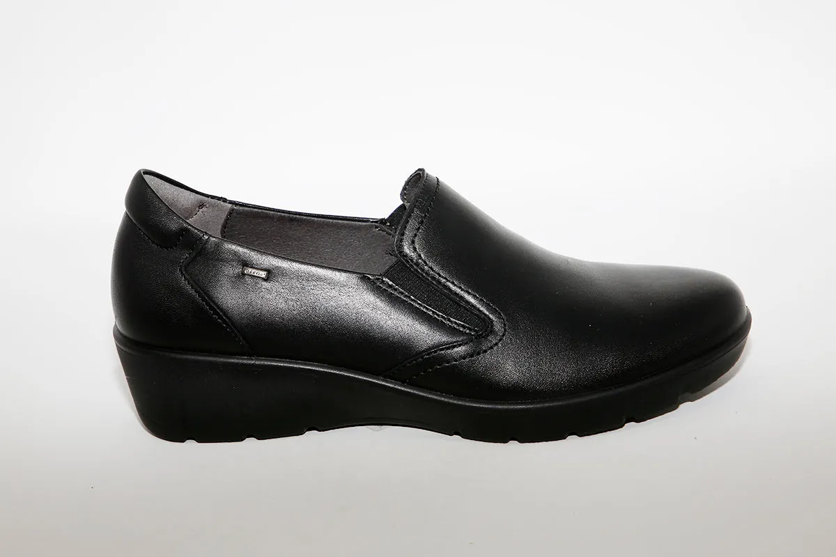ATRAI - 4397 COMFORT SLIP ON SHOE - BLACK LEATHER