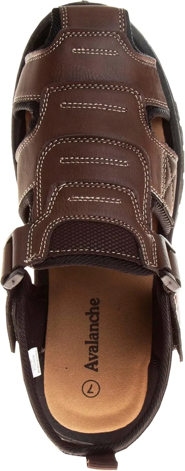 Avalanche Men's Closed Toe Strap Adjustable Summer Beach Waterproof Fisherman Sandal Watershoe