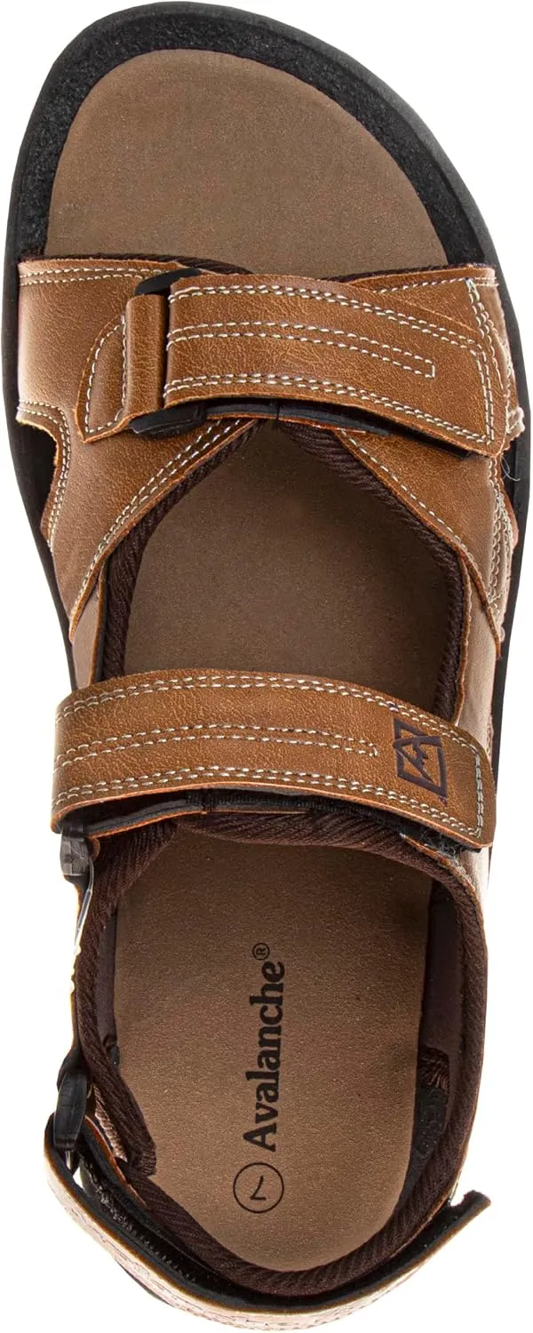 Avalanche Men's Open Toe Strap Adjustable Waterproof Fisherman Sandal Summer Beach Water Shoe