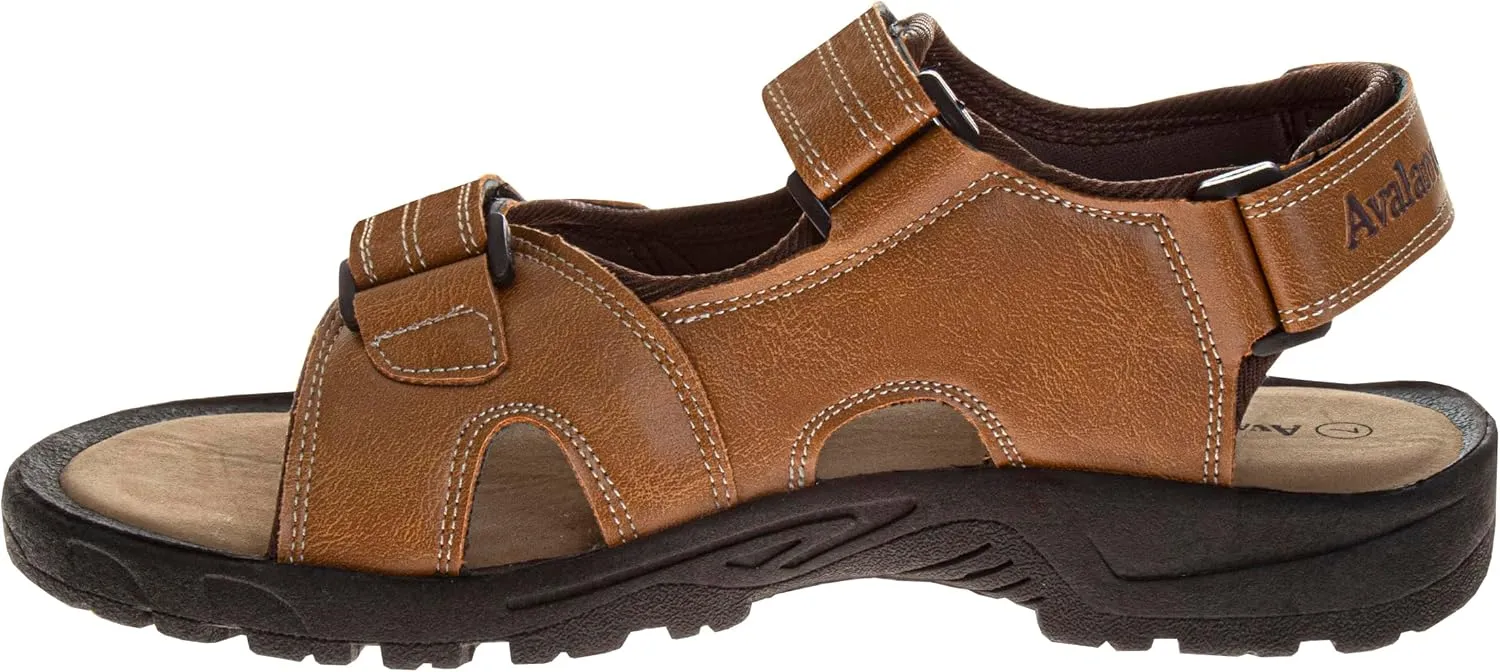 Avalanche Men's Open Toe Strap Adjustable Waterproof Fisherman Sandal Summer Beach Water Shoe