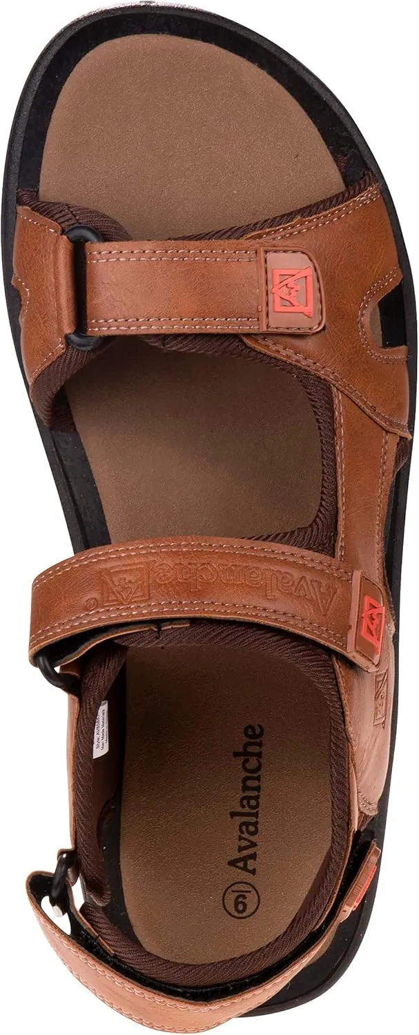 Avalanche Men's Open Toe Strap Adjustable Waterproof Fisherman Sandal Summer Beach Water Shoe