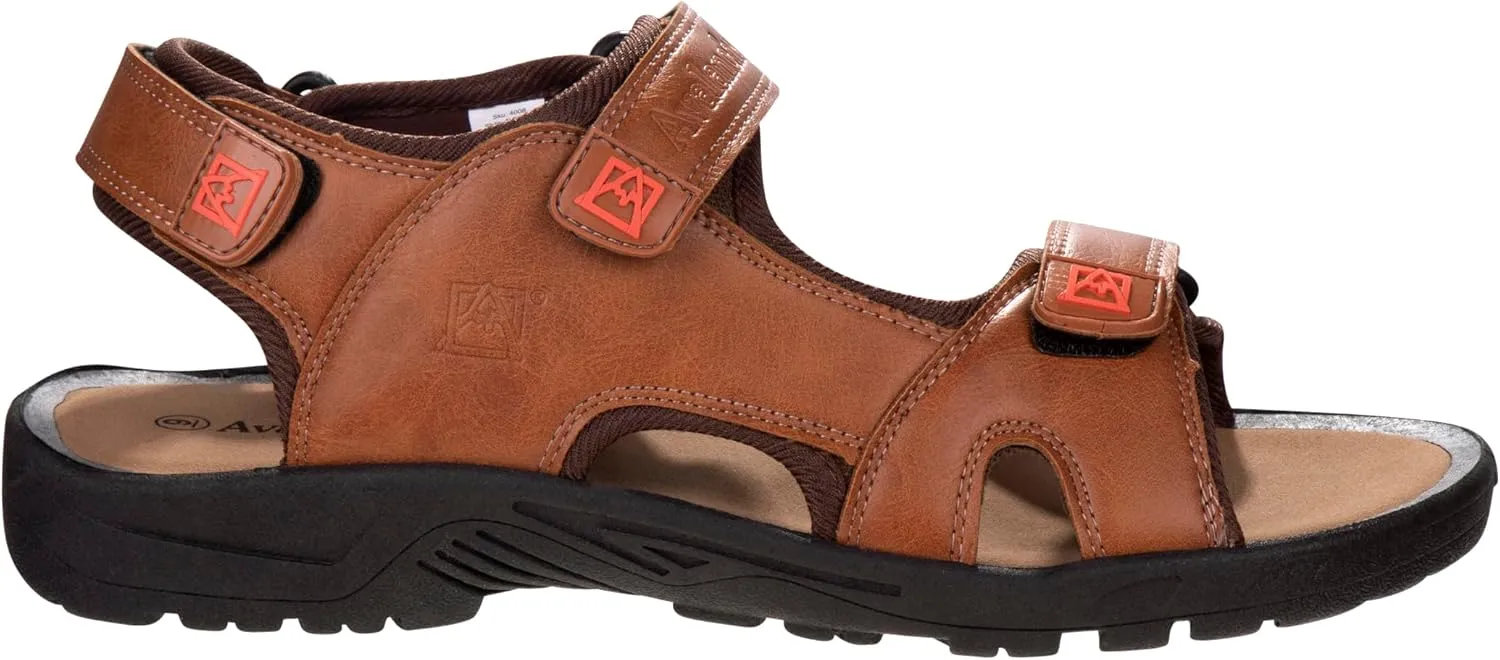 Avalanche Men's Open Toe Strap Adjustable Waterproof Fisherman Sandal Summer Beach Water Shoe