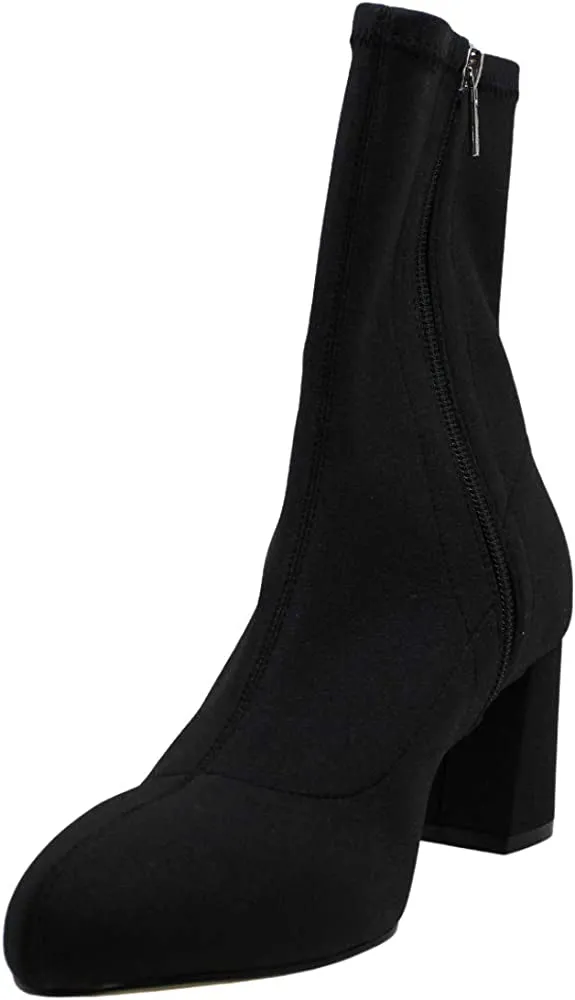 Badgley Mischka Women's Shoes Rena Fabric Almond Toe Ankle, Black, Size 7.0
