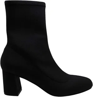 Badgley Mischka Women's Shoes Rena Fabric Almond Toe Ankle, Black, Size 7.0