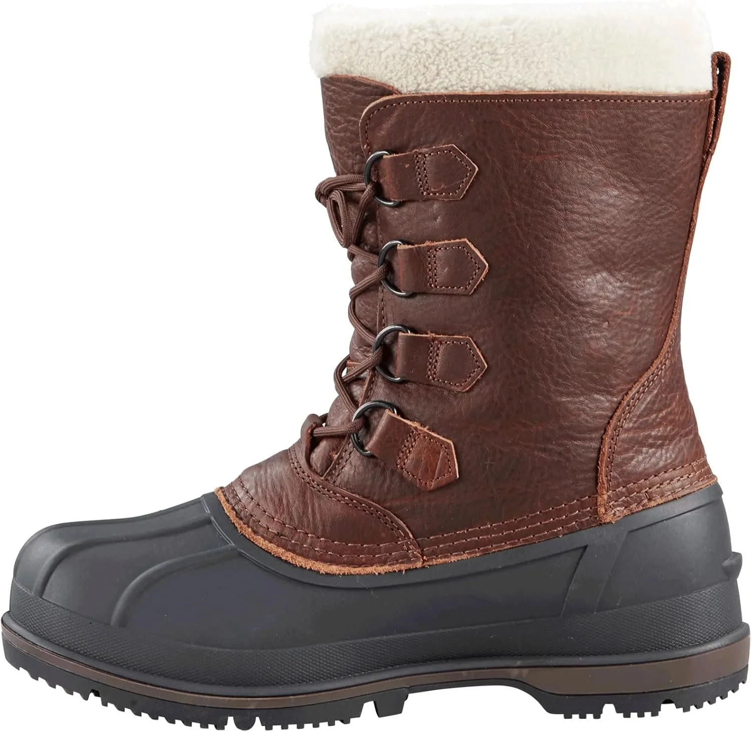 Baffin Men's CANADA Winter Boots | Waterproof Insulated Leather Boots for Cold Weather | Faux-Fur Collar & GelFlex Midsole