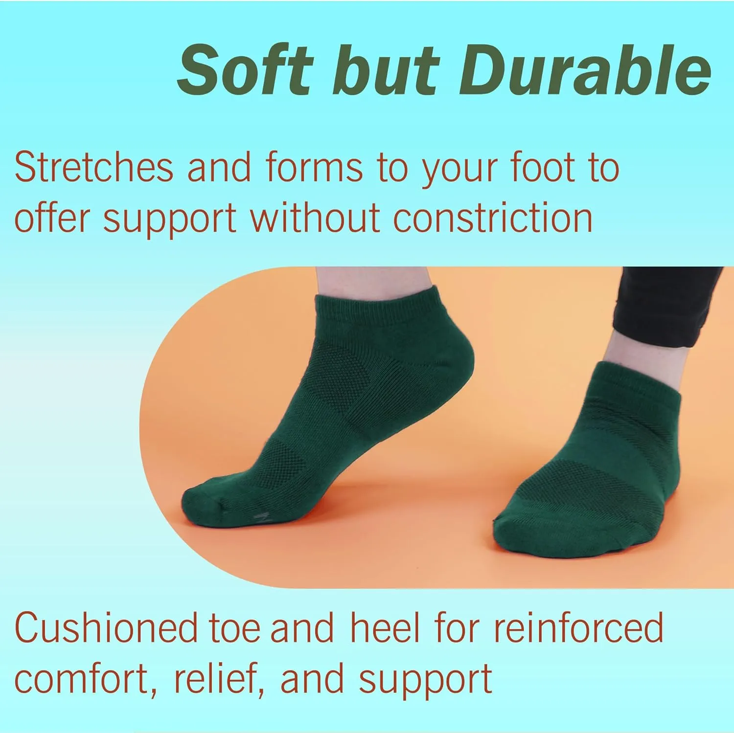 BambooMN Men and Women's Rayon from Bamboo Low Cut Ankle Socks for Sports, Work and Everyday Wear - 4 Pairs - Unisex Sizing