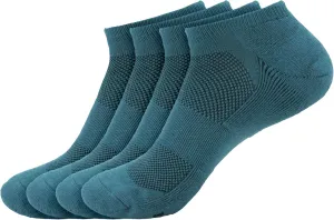 BambooMN Men and Women's Rayon from Bamboo Low Cut Ankle Socks for Sports, Work and Everyday Wear - 4 Pairs - Unisex Sizing