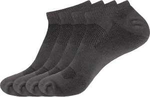 BambooMN Men and Women's Rayon from Bamboo Low Cut Ankle Socks for Sports, Work and Everyday Wear - 4 Pairs - Unisex Sizing
