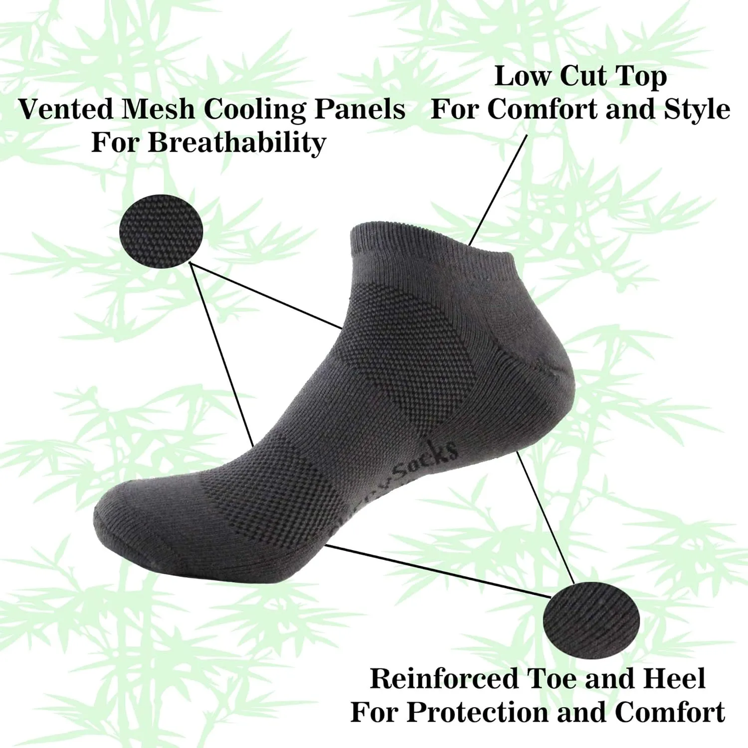 BambooMN Men and Women's Rayon from Bamboo Low Cut Ankle Socks for Sports, Work and Everyday Wear - 4 Pairs - Unisex Sizing