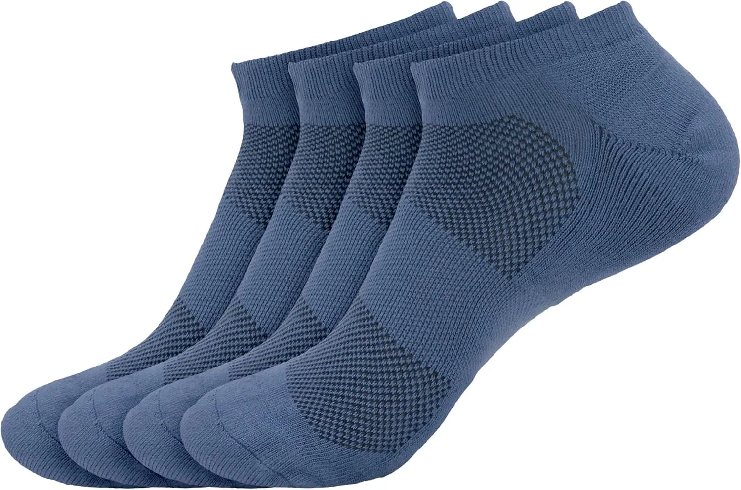 BambooMN Men and Women's Rayon from Bamboo Low Cut Ankle Socks for Sports, Work and Everyday Wear - 4 Pairs - Unisex Sizing