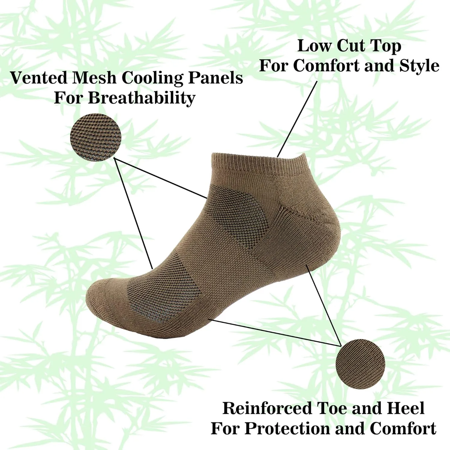 BambooMN Men and Women's Rayon from Bamboo Low Cut Ankle Socks for Sports, Work and Everyday Wear - 4 Pairs - Unisex Sizing