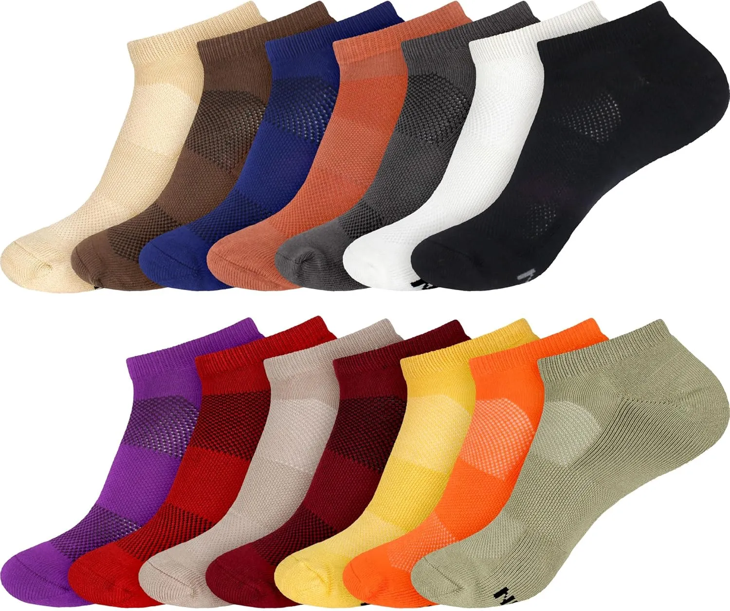 BambooMN Men and Women's Rayon from Bamboo Low Cut Ankle Socks for Sports, Work and Everyday Wear - 4 Pairs - Unisex Sizing