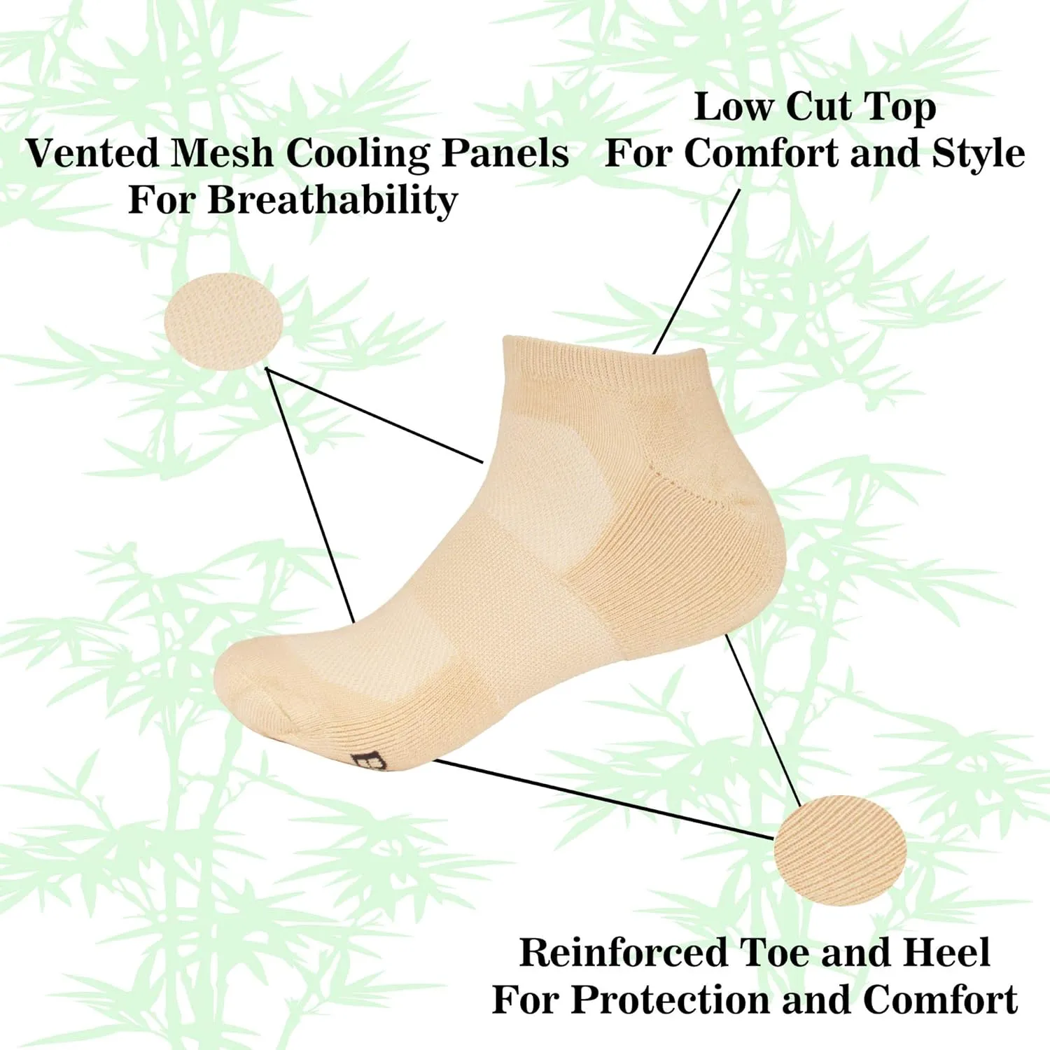 BambooMN Men and Women's Rayon from Bamboo Low Cut Ankle Socks for Sports, Work and Everyday Wear - 4 Pairs - Unisex Sizing